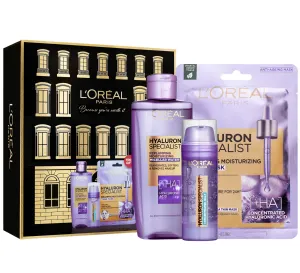 L'Oréal Paris Hyaluron Specialist Vianočný balíček 2023 - gél + micelárna voda + maska