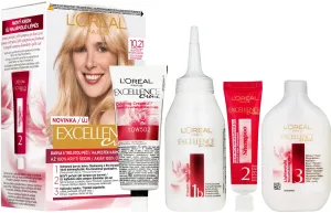 L'Oréal Paris Excellence Creme Triple Protection 48 ml farba na vlasy pre ženy 10.21 Light Pearl Blonde na farbené vlasy; na blond vlasy