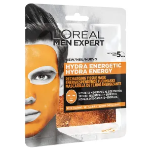 L'Oréal Paris Men Expert Hydra Energetic 1 ks pleťová maska M na veľmi suchú pleť; na rozjasnenie pleti; na dehydratovanu pleť; na unavenú pleť