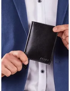 Vertikálna čierna peňaženka pre mužov