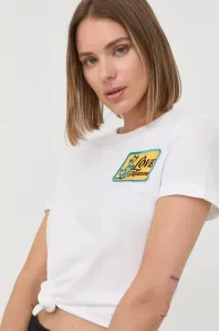 Bavlnené tričko Love Moschino biela farba, #231008