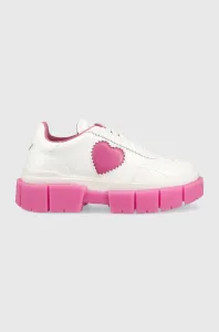 Kožené tenisky Love Moschino Sneakerd Belove 65 biela farba, JA15676G1G