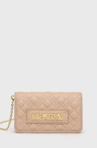 Listová kabelka Love Moschino béžová farba #253124