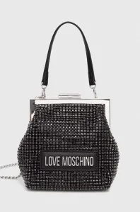 Listová kabelka Love Moschino čierna farba