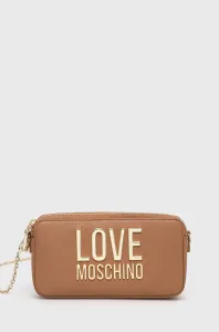 Listová kabelka Love Moschino hnedá farba #253122