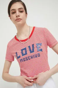 Tričko Love Moschino dámsky, červená farba #8522209