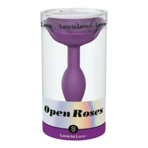 Love to Love Open Roses S - silikónové análne dildo (fialové)