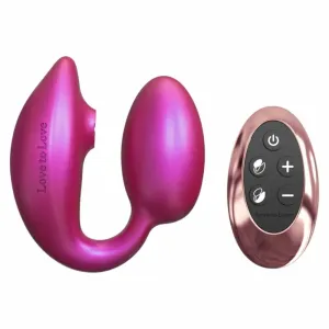 Love to Love Wonderlover - vibrátor na klitoris s bodom G (kovovo ružový)