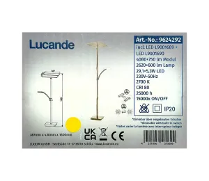 Lucande Lucande - LED Stmievateľná stojacia lampa PARTHENA LED/29,1W/230V + LED/5,3W/230V