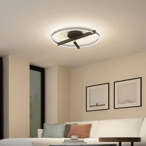 Lucande Matwei stropné LED svetlo, kruhová, nikel