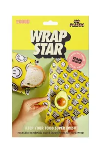 Luckies of London opakovane použiteľné sendvičové vrecko a obal Wrap Star