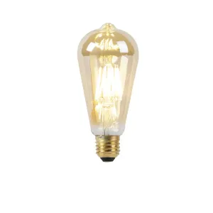 E27 LED lampa ST64 tlmená až teplá zlatá 8W 806 lm 2000-2700K