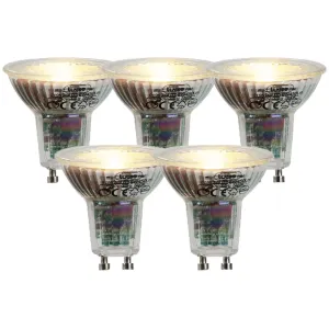 Sada 5 ks GU10 LED lampy 6W 425lumen 2700K stmievateľná