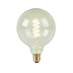 E27 stmievateľná LED špirálová žiarovka G125 zelená 200 lm 2100K