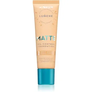 Lumene Matte Oil-Control zmatňujúci make-up SPF 20 odtieň 2 Soft Honey / Medium 30 ml