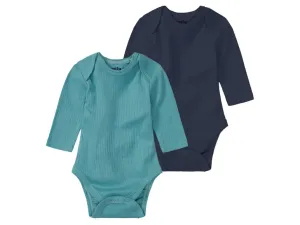 lupilu® Chlapčenské bavlnené body pre bábätká BIO, 2 kusy (50/56, navy modrá/zelená)