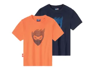 lupilu® Chlapčenské funkčné tričko, 2 kusy  (110/116, námornícka modrá/oranžová)