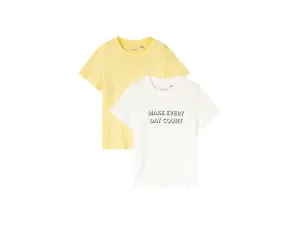 lupilu® Chlapčenské tričko, 2 kusy (110/116, žltá/biela)