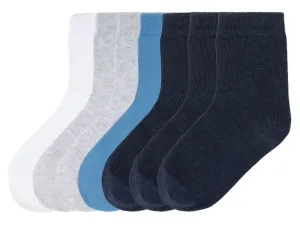 lupilu® Chlapčenské ponožky, 7 párov (19/22, biela/modrá/sivá/navy modrá)