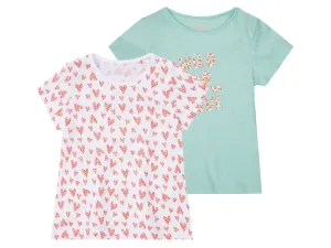 lupilu® Dievčenské tričká, 2 kusy (98/104, leopardí vzor)