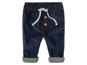 lupilu® Dievčenské/chlapčenské menčestrové nohavice pre bábätká  (68, navy modrá)