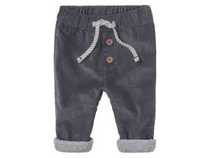 lupilu® Dievčenské/chlapčenské menčestrové nohavice pre bábätká  (92, sivá)