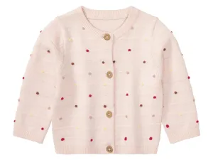 lupilu® Dievčenský sveter pre bábätká BIO (50/56, bledoružová)