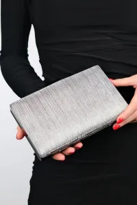 LuviShoes YADAYA Platinum Striped Women's Evening Bag