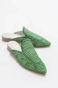 LuviShoes 202 Green Women's Slippers #9119039