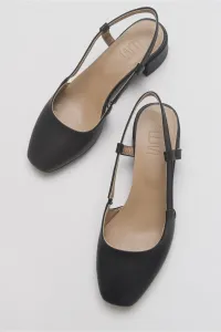 LuviShoes 66 Women's Black Skin Sandals #9064180