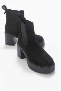 LuviShoes Aback Black Suede Women's Boots