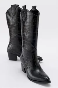 LuviShoes BARBARA Black Print Women's Boots