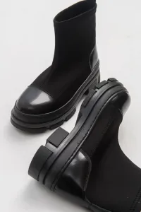 LuviShoes Bendis Women's Black Scuba Boots