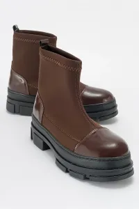 LuviShoes BENDIS Brown Scuba Women's Boots #9119249