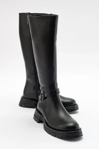 LuviShoes COVELA Women's Black Skin Boots #9049289