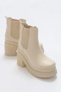 LuviShoes Emma Women's Beige Skin Boots #9101003