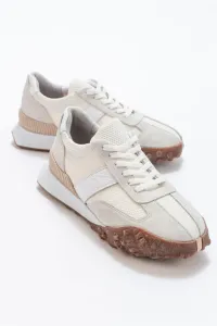 LuviShoes Felix White Suede Genuine Leather Women's Sports Shoes