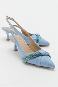 LuviShoes Folvo Light Denim Blue Women's Heeled Shoes