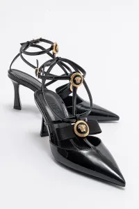 LuviShoes GRADO Black Patent Leather Women's Heeled Shoes