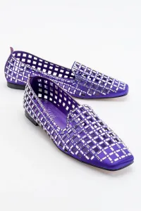 LuviShoes Hoof Purple Women's Ballerinas #9128719