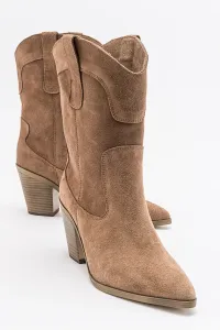 LuviShoes HOPEN Soil Suede Genuine Leather Women's Heeled Boots