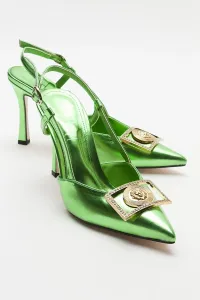 LuviShoes KLEO Green Women's Heeled Shoes #9178626