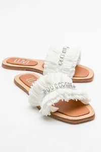 LuviShoes LUPE Women's Slippers with White Stones