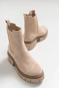 LuviShoes Luz Women's Beige Suede Boots #9048960