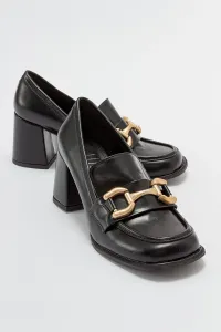 LuviShoes PLAIL Black Skin Women's Shoes
