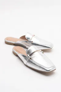 LuviShoes Ronda Silver Women's Slippers