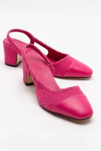 LuviShoes S3 Women's Fuchsia-Tweed Heeled Shoes