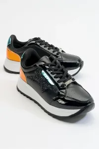 LuviShoes Senra Black Women's Sports Shoes