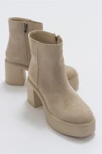 LuviShoes West Women's Beige Suede Boots