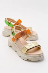 LuviShoes Arey Orange Multi Women's Sandals